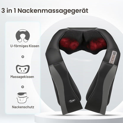 Nackenmassagegerät Schulter mit Wärme, Elektrisches mit 3D-Rotation Massage