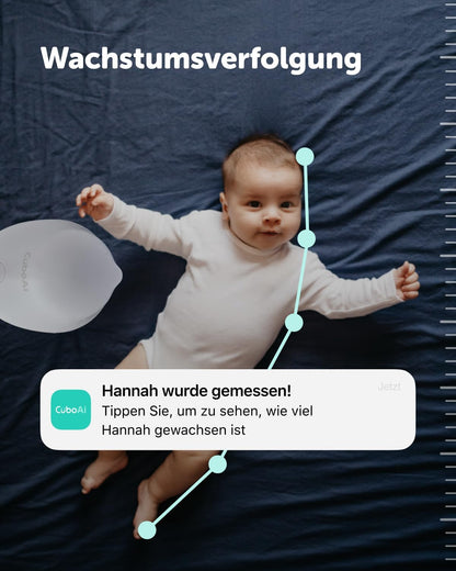 CuboAi Smart Baby Monitor 3,  2,5K QHD WLAN-Babykamera mit Nachtsicht & App,