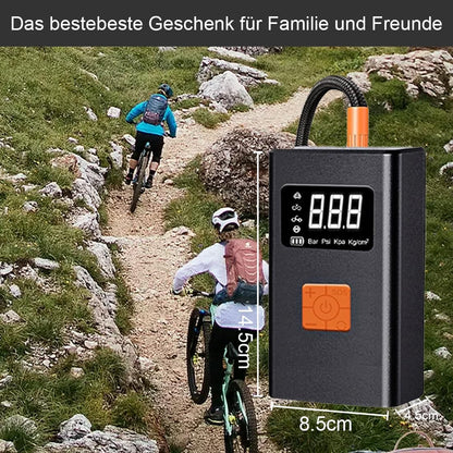 Tragbarer Luftkompressor Mini Reifenpumpe 12V 2000mAh 150PSI Luftpumpe