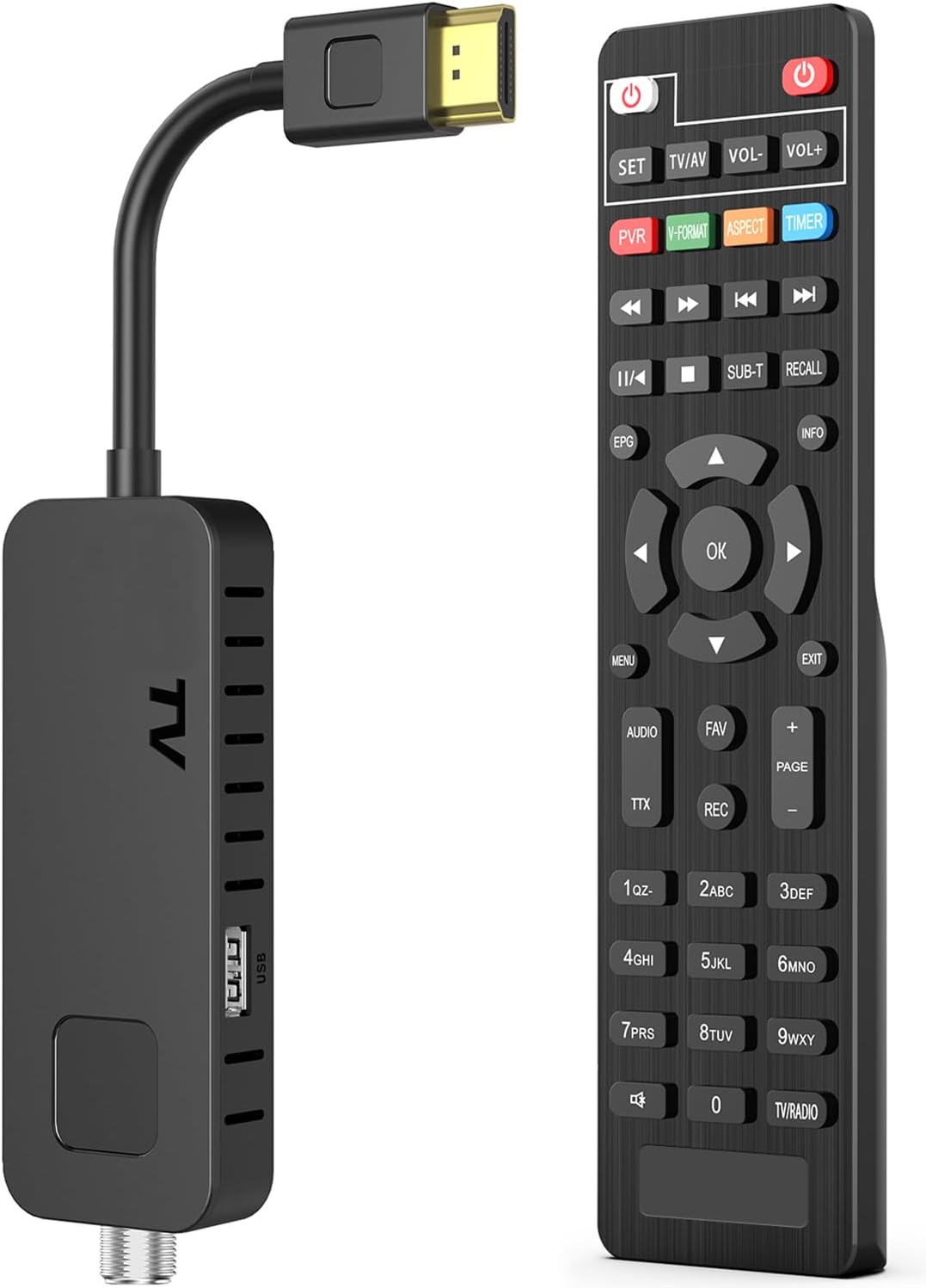 Dcolor DVB-S/S2 Sat Receiver - HDMI Full-HD 1080P Satelliten Receiver TV Stick