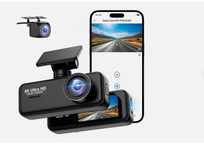V31 Dashcam 4K+1080p Auto Wlan G-Sensor Dual Cam DVR KFZ Parküberwachung