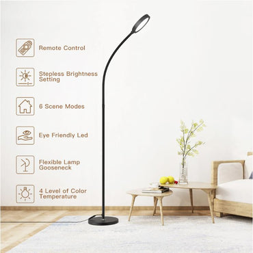 Dodocool Task Stehleuchte mit fernverstellbarem LED-Stehlicht Schwarz