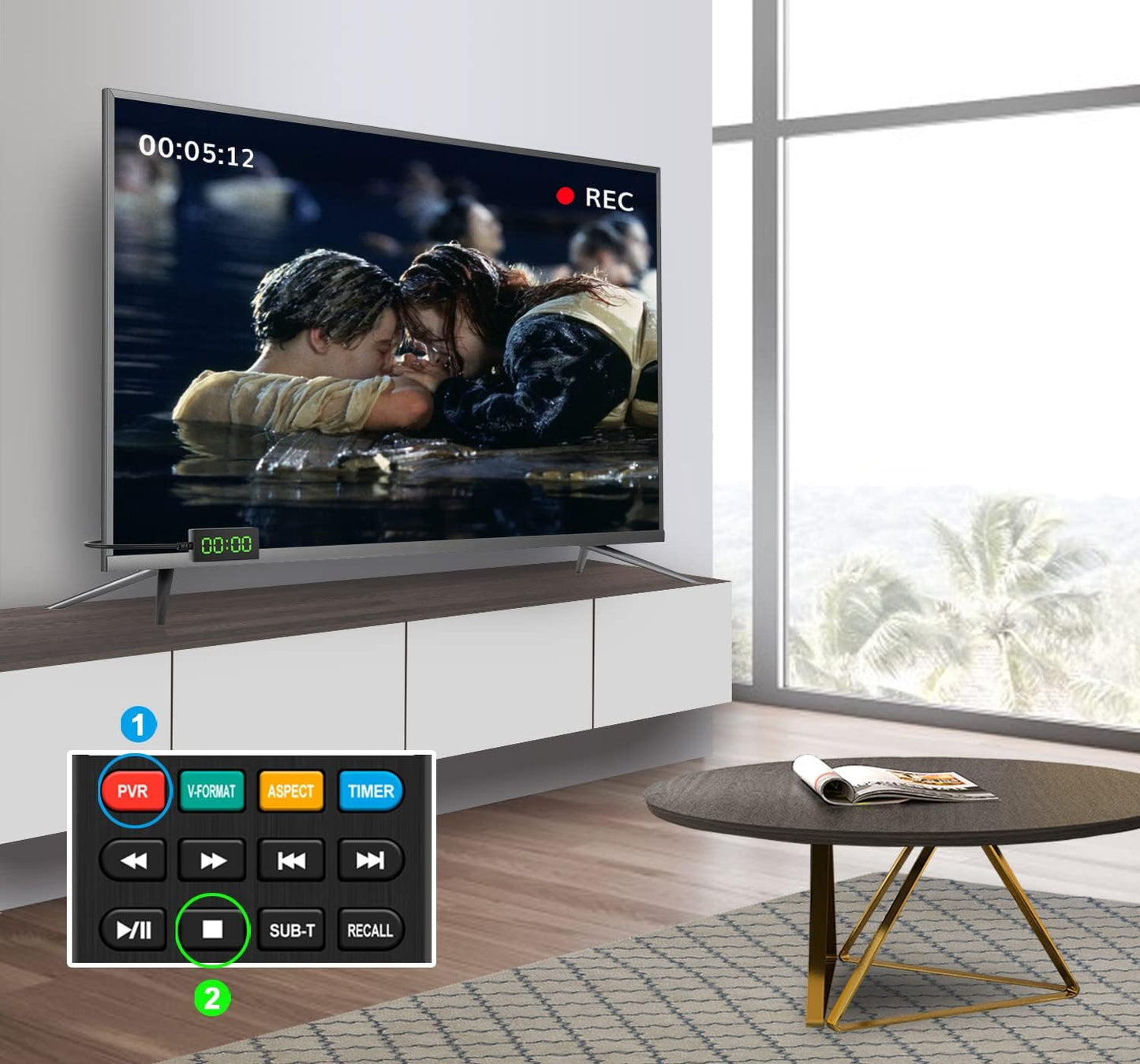 Dcolor DVB-S/S2 Sat Receiver - HDMI Full-HD 1080P Satelliten Receiver TV Stick