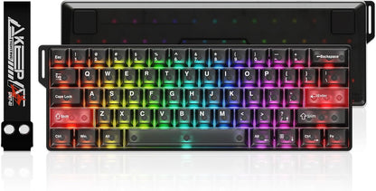 DAREU COOL60 8K Hz Rapid Trigger Magnetic Gaming Tastatur, 60% Wired,15 RGB Modes(Schwarz)