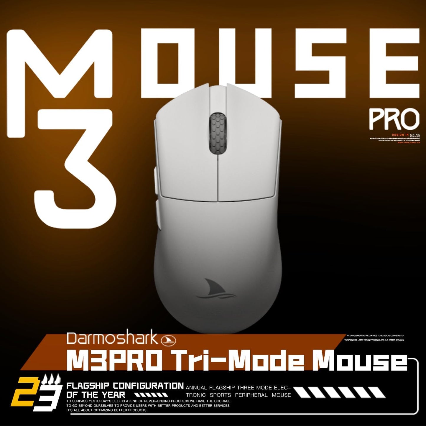 Darmoshark M3 Pro Kabellose Gaming-Maus, Tri-Mode 2,4 GHz/USB-C  8 programmierbare Tasten,