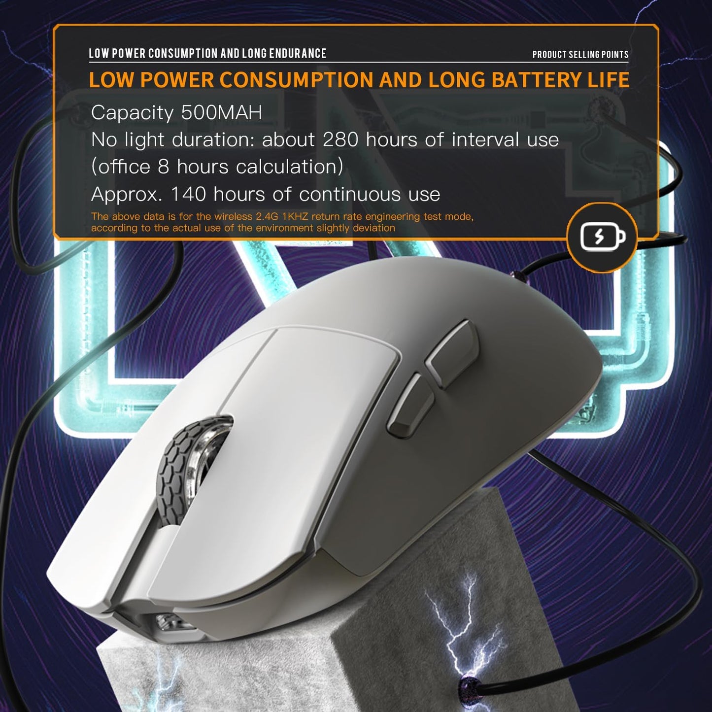 Darmoshark M3 Pro Kabellose Gaming-Maus, Tri-Mode 2,4 GHz/USB-C  8 programmierbare Tasten,