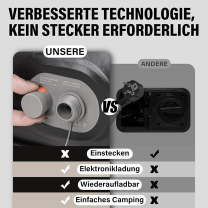 Dametay Luftbett 2 Personen, integriertem Kissen mit Pumpe 191x137cm