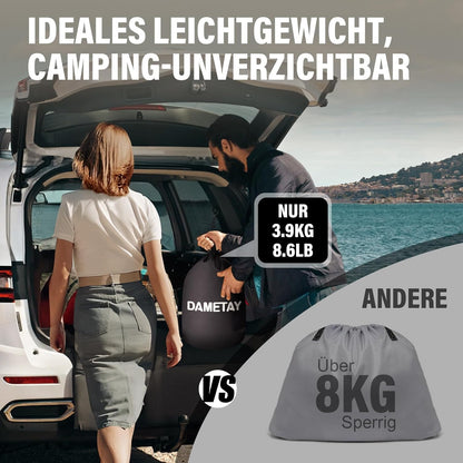 Dametay Luftbett 2 Personen, integriertem Kissen mit Pumpe 191x137cm