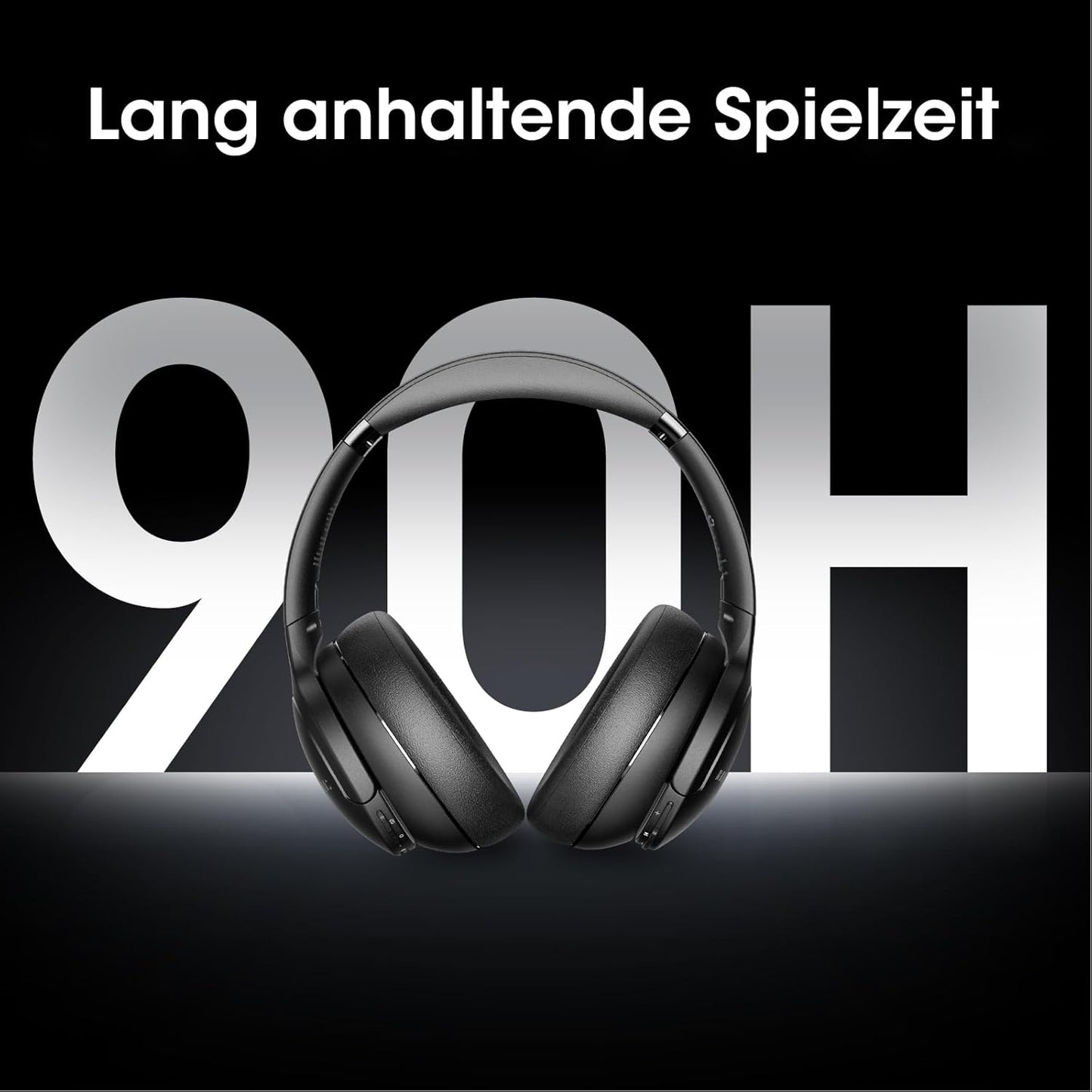 DOQAUS Kopfhörer Life 4 Kabellos Bluetooth,Bis zu 90 Std mit 3 EQ-Modi Schwarz