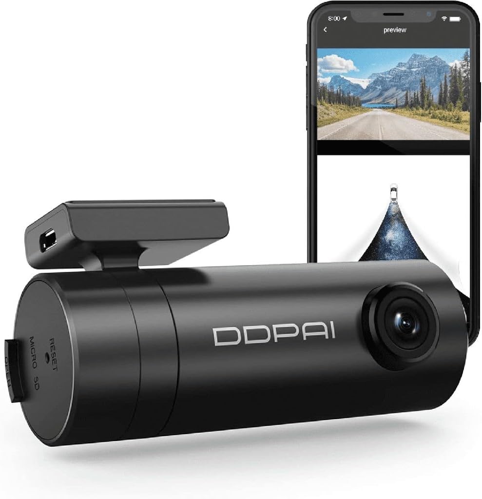 Mini caméra embarquée DDPAI Full HD 1080p/30 ips, enregistreur vidéo Wifi
