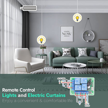 DieseRC DC12V 4CH Fernbedienungsschalter RF Drahtloses Relais Empfänger Modul