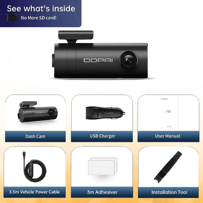 Mini caméra embarquée DDPAI Full HD 1080p/30 ips, enregistreur vidéo Wifi