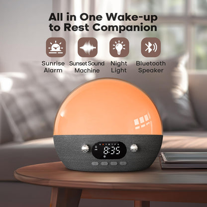 Dekala White Noise Machine, APP-Steuerung Wecker, 11 beruhigende Klänge Nachtlicht,