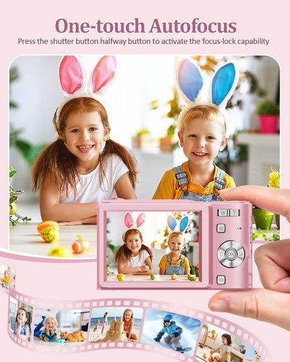 Digitalkamera, Autofokus 50MP FHD 1080P Kamera M03 für Kinder mit 16x Zoom mit 32 GB SD-Karte