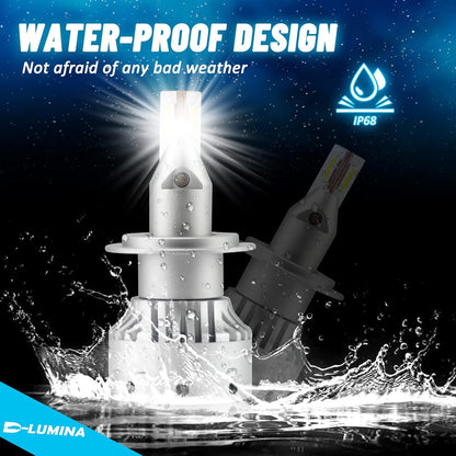 D-Lumina H7 LED-Scheinwerferlampe 120W 20000LM Auto-Lampen  6000K weiß 2 Stück