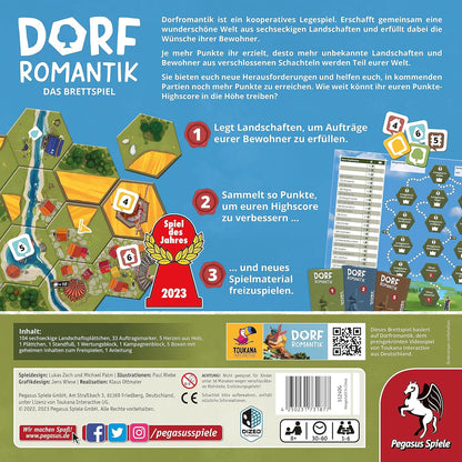 Pegasus Spiele 51240G Dorfromantik *Spiel des Jahres 2023* Brettspiele