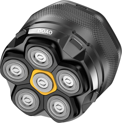 DOAO Glatzen Rasierer Herren,6D Flexibler Glatzenrasierer, Magnetische Schwebender Kopf, USB-C-Anschluss