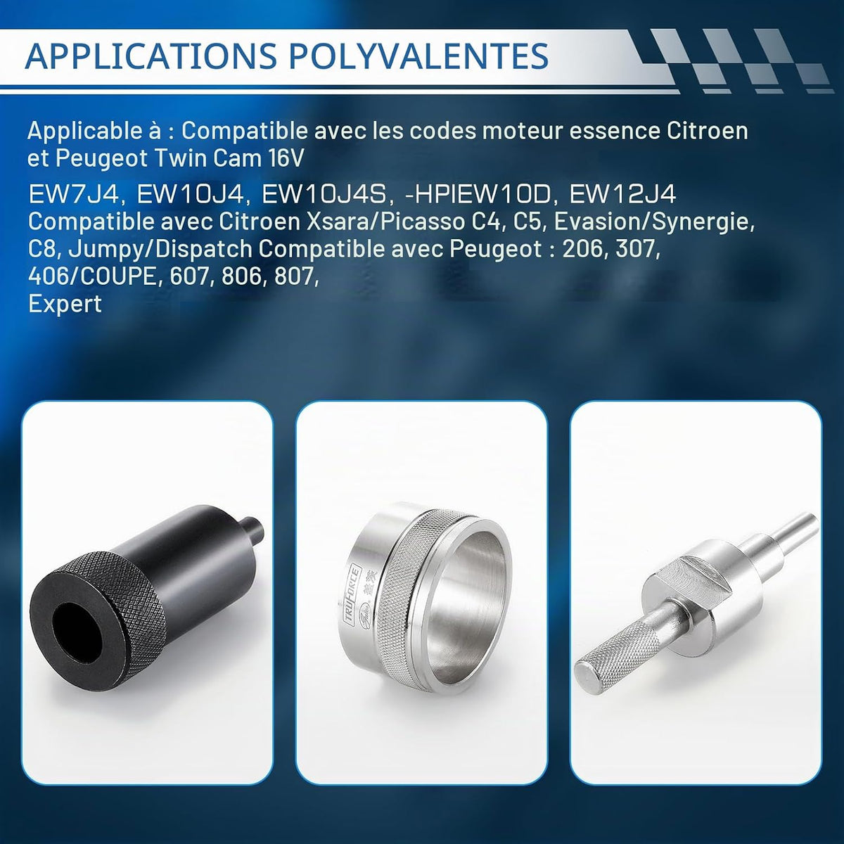 DPTOOL Motor-Einstellwerkzeug-Satz für Zahnriemen und Nockenwelle kompatibel mit Peugeot, Citroën und PSA