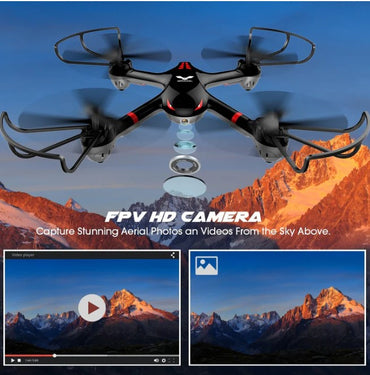 DROCON Drohne X708W Wi-Fi FPV für Anfänger, Trainings-Quadcopter mit HD-Kamera,