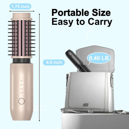 Dricar Kabellose Lockenstabbürste 40mm Thermobürste Rundbürste 150-210℃, 7000 mAh  Gold