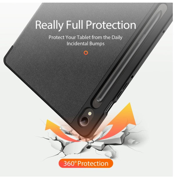 Dux Ducis - Hülle kompatibel mit Samsung Galaxy Tab S9/S9 FE (2023) - Mit Auto-Wake-Funktion TPU Tablet Case Schutzhülle - Schwarz