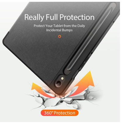 Dux Ducis - Hülle kompatibel mit Samsung Galaxy Tab S9/S9 FE (2023) - Mit Auto-Wake-Funktion TPU Tablet Case Schutzhülle - Schwarz
