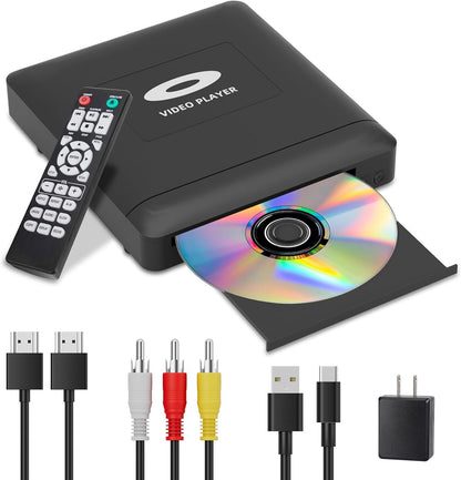 Mini HD DVD Player mit HDMI,1080P für Smart TV, HDMI/RCA