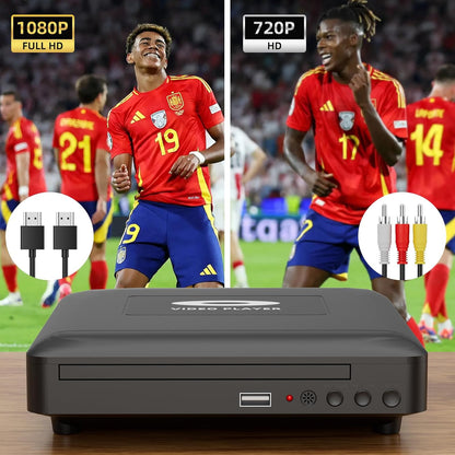 Mini HD DVD Player mit HDMI,1080P für Smart TV, HDMI/RCA