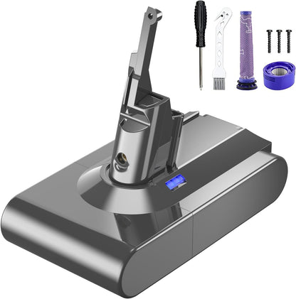 V8 Akku 6000mAh, 21.6V 6000mAh Ersatzakku für Dyson V8