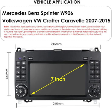 Dynavsal CarPlay Android Autoradio 7 Zoll Bildschirm+Einparkhilfe Rückfahrkamera