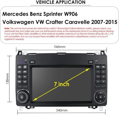 Dynavsal CarPlay Android Autoradio 7 Zoll Bildschirm+Einparkhilfe Rückfahrkamera