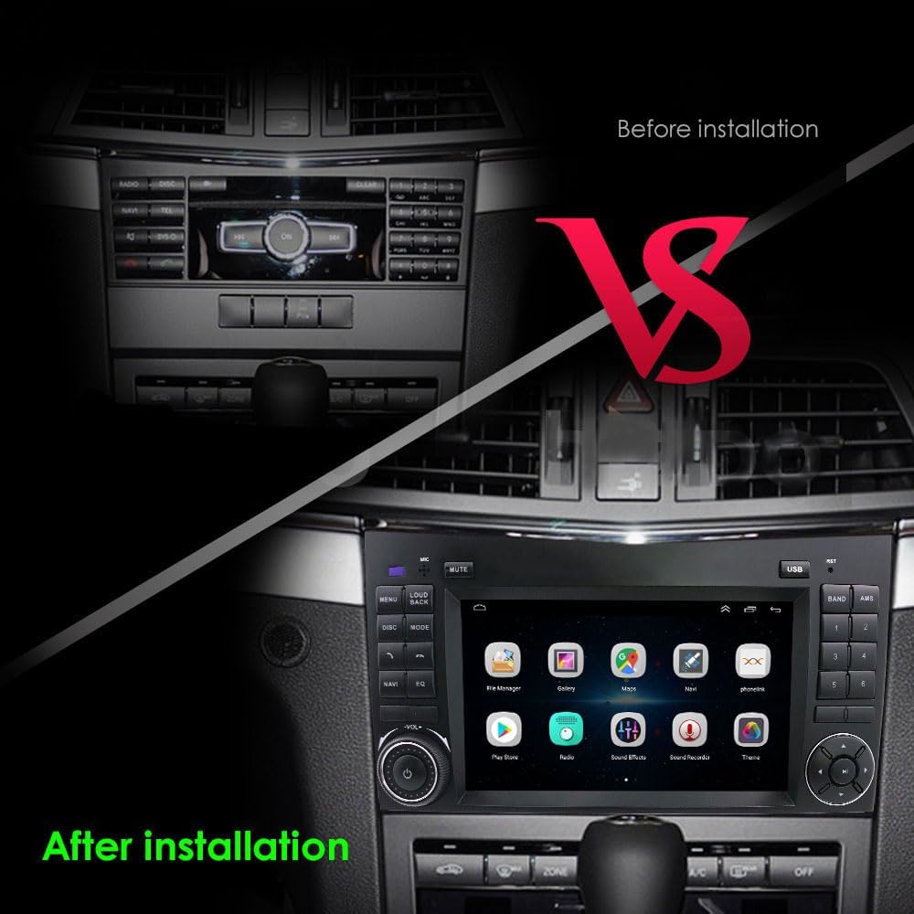 Dynavsal CarPlay Android Autoradio 7 Zoll Bildschirm+Einparkhilfe Rückfahrkamera