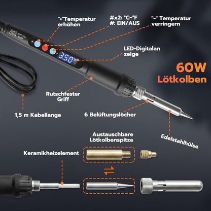 3DZWMAN 200mm Vertikale Einschmelzwerkzeug für 3D-Druck-Teile Kunststoff 60W Lötkolben