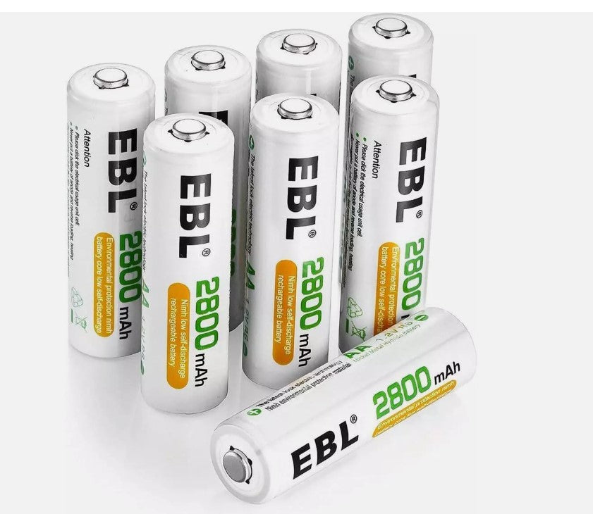 8 X EBL AA Wiederaufladbare Batterien 2800mAh, 8 Stück
