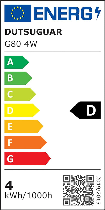 Edison Vintage Glühbirne E27 3W G80 Dimmbar Rauchgrau - 3 Pièces
