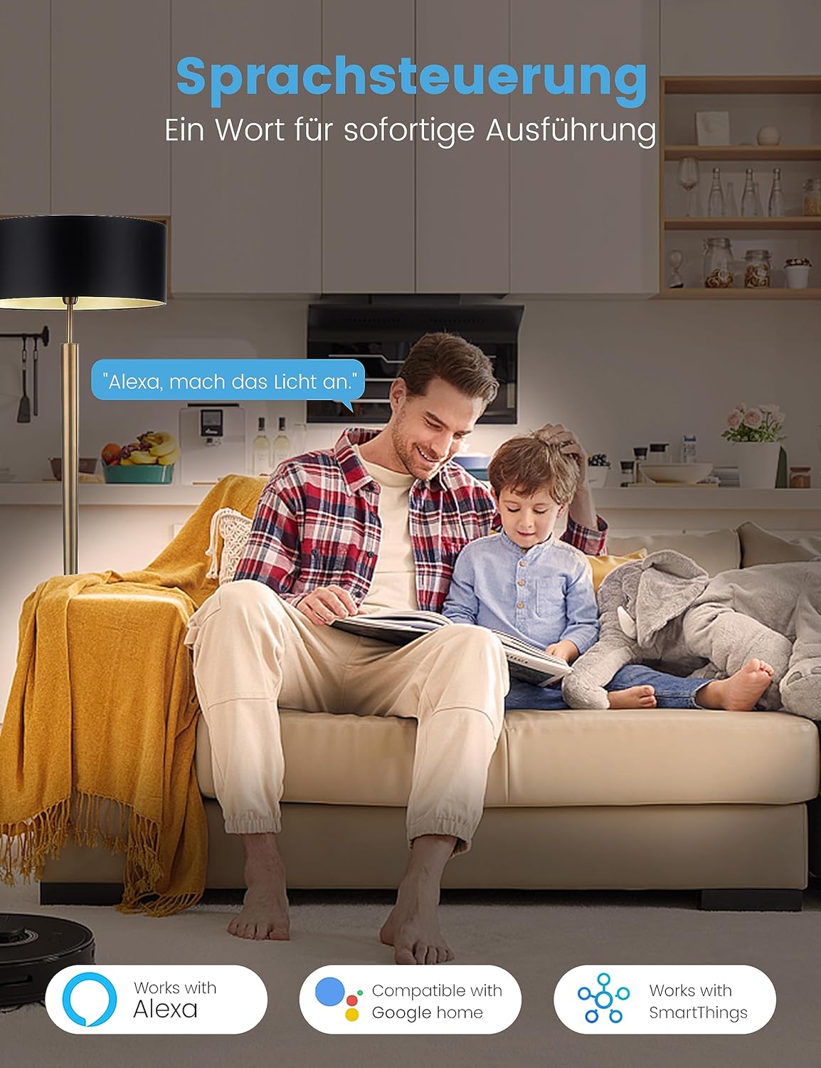 EIGHTREE WLAN Smart Home WiFi Steckdose 2.4GHz&5GHz Alexa/Google APP Fernsteuerung, 16A (4er Pack)