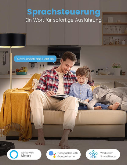 EIGHTREE WLAN Smart Home WiFi Steckdose 2.4GHz&5GHz Alexa/Google APP Fernsteuerung, 16A (4er Pack)