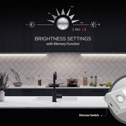 EShine 17 Unterbauleuchte in Wiederaufladbare batteriesbewegungsaktivierte LED - variateur tridimensionnel, 4 modes de fonctionnement, 5000K 
éclairage sous inclinaison