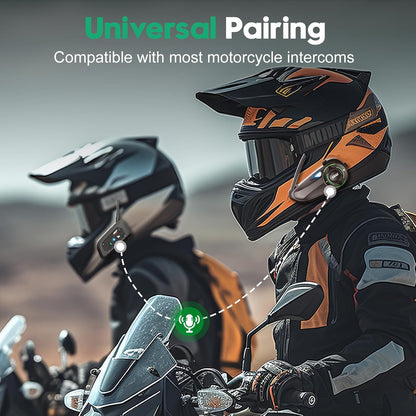 EJEAS Q8 Mesh Motorrad Bluetooth Headset, 800m Reichweite Headset,Starke Anti-Interferenz-Fähigkeit