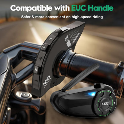 EJEAS Q8 Mesh Motorrad Bluetooth Headset, 800m Reichweite Headset,Starke Anti-Interferenz-Fähigkeit