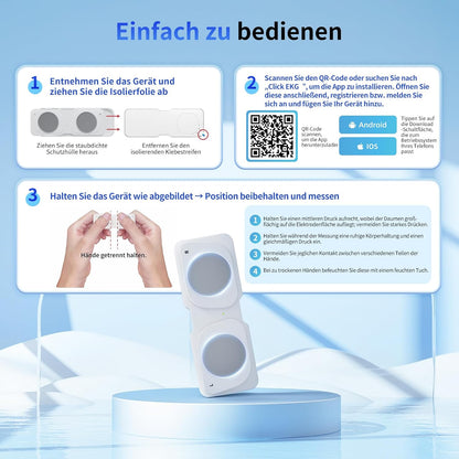 Mobiles EKG-Gerät,erkennt Vorhofflimmern,Herzfrequenzmesser, App für iOS/Android