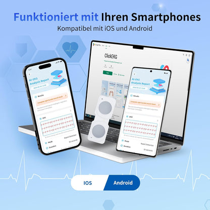 Mobiles EKG-Gerät,erkennt Vorhofflimmern,Herzfrequenzmesser, App für iOS/Android