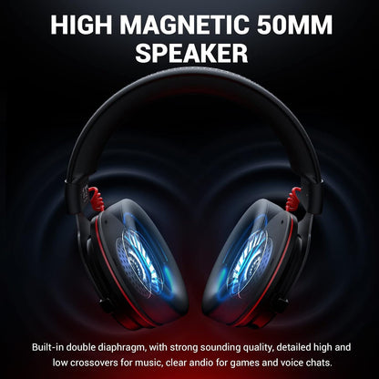 EKSA E900 Pro Gaming Headset, 7.1 Surround Sound, USB & 3,5 mm Audiobuchse,Schwarz