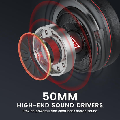 EKSA E900 Pro Gaming Headset, 7.1 Surround Sound, USB & 3,5 mm Audiobuchse,Schwarz