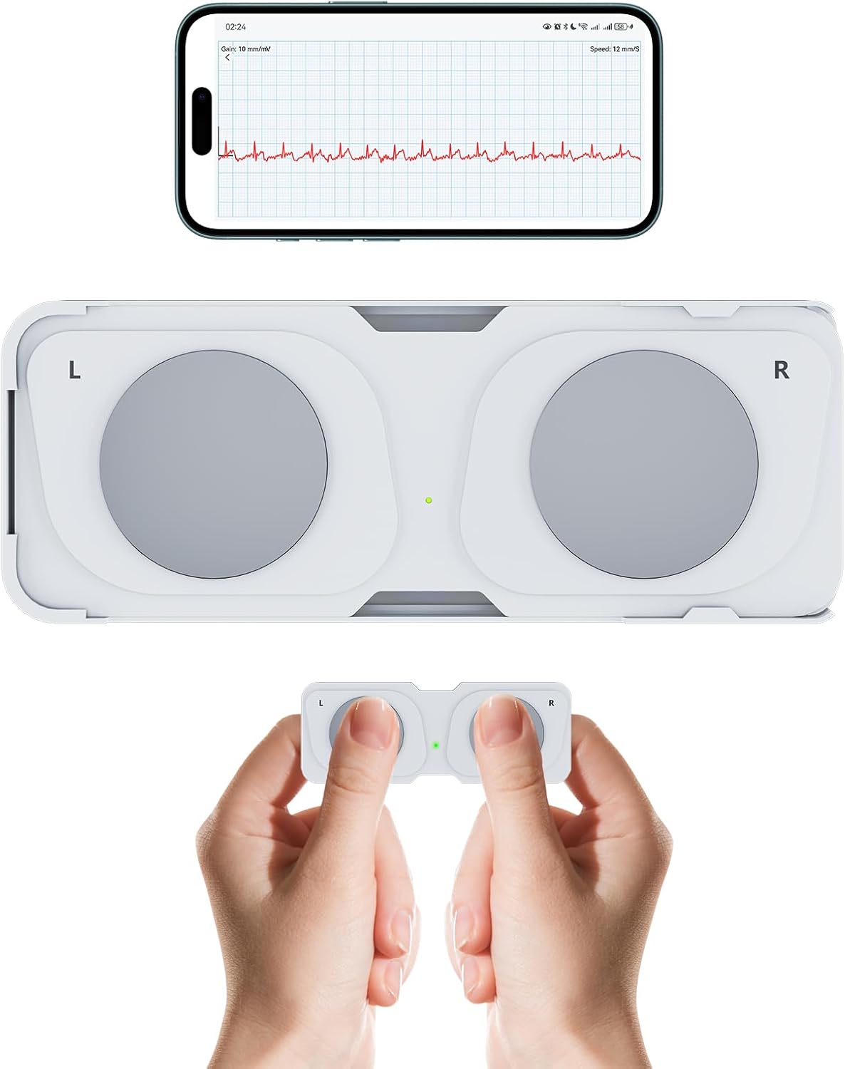 Mobiles EKG-Gerät,erkennt Vorhofflimmern,Herzfrequenzmesser, App für iOS/Android