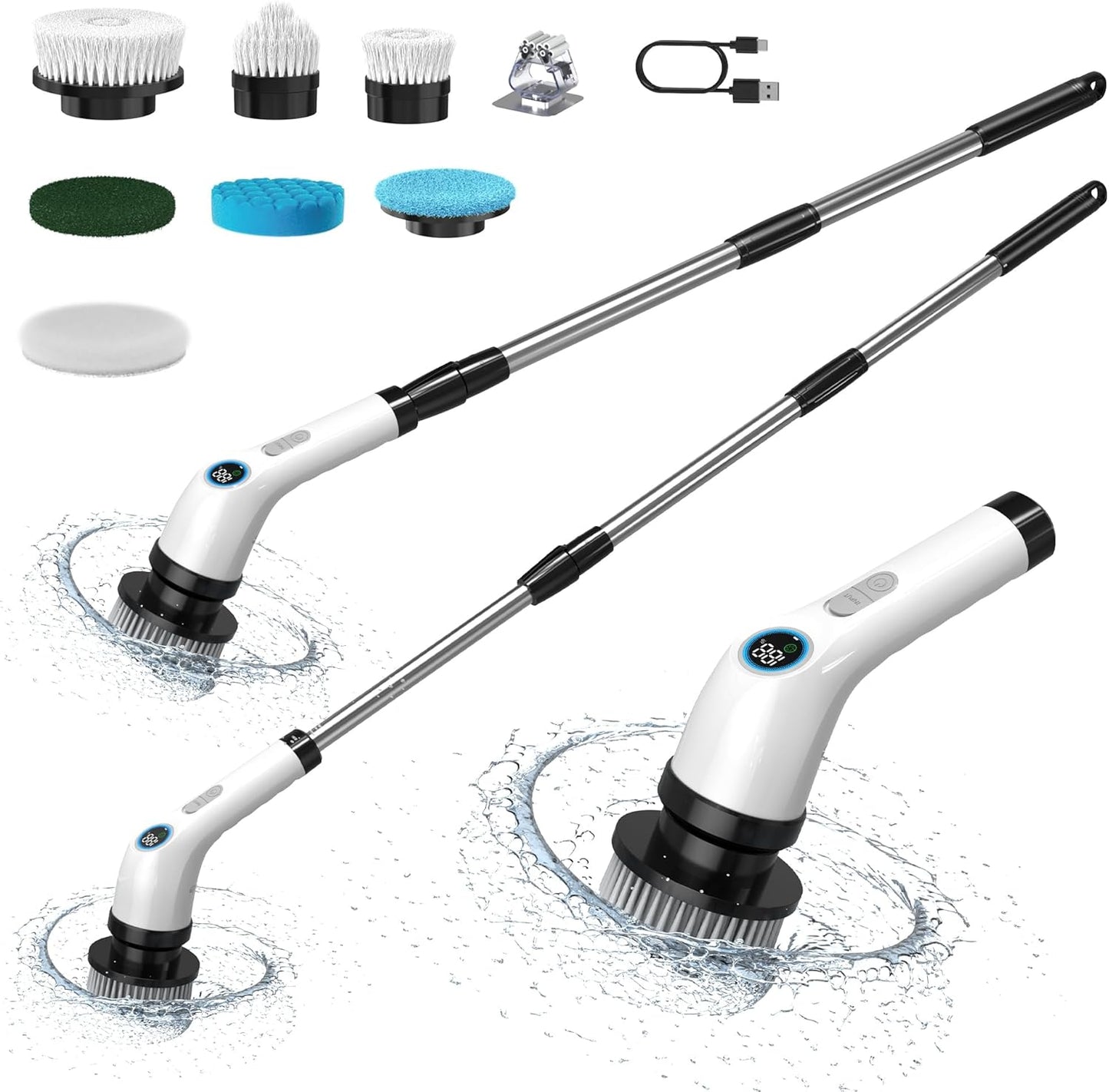 Elektrische Reinigungsbürste 7 in 1 Electric Spin Scrubber Schnurlos mit Akku