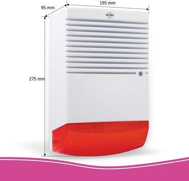 ELRO ADS1F Dummy Alarmsirene - Attrappe - mit blinkendem LED-Licht