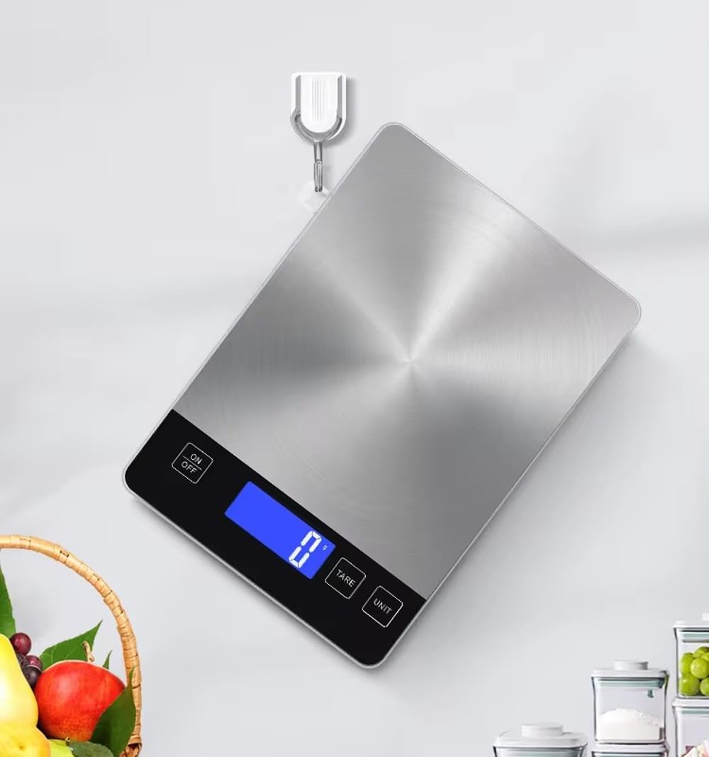 EL.M Küchenwaage, digital 15KG mit App und großem LCD-Display,Digitalwaage