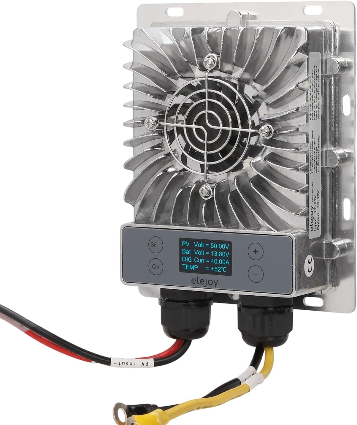 Elejoy 600W MPPT Solar Laderegler 99% Nachfühleffizienz Ausgang | 10–60 V einstellbar Mit LCD-Solarpanel
