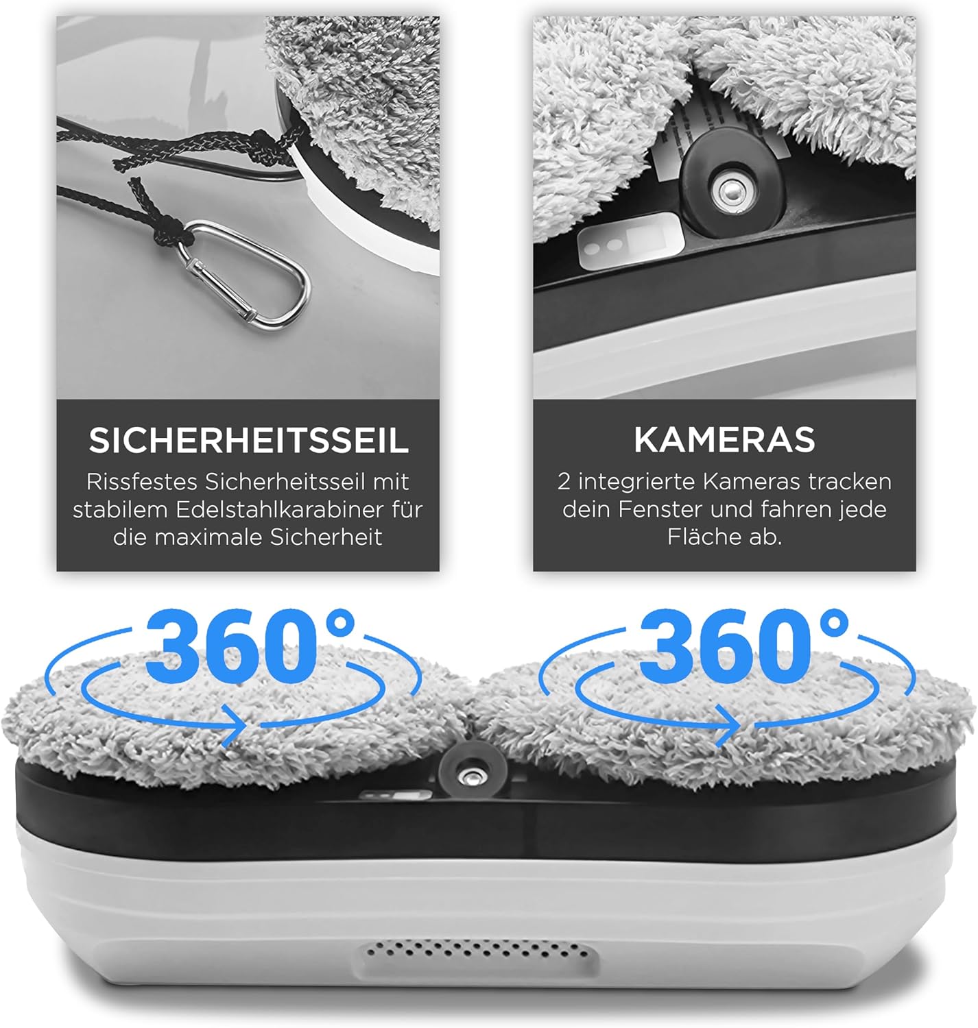 ORME. Robot nettoyeur de vitres intelligent 5600Pa avec jet de lavage intelligent, stockage et support d'application